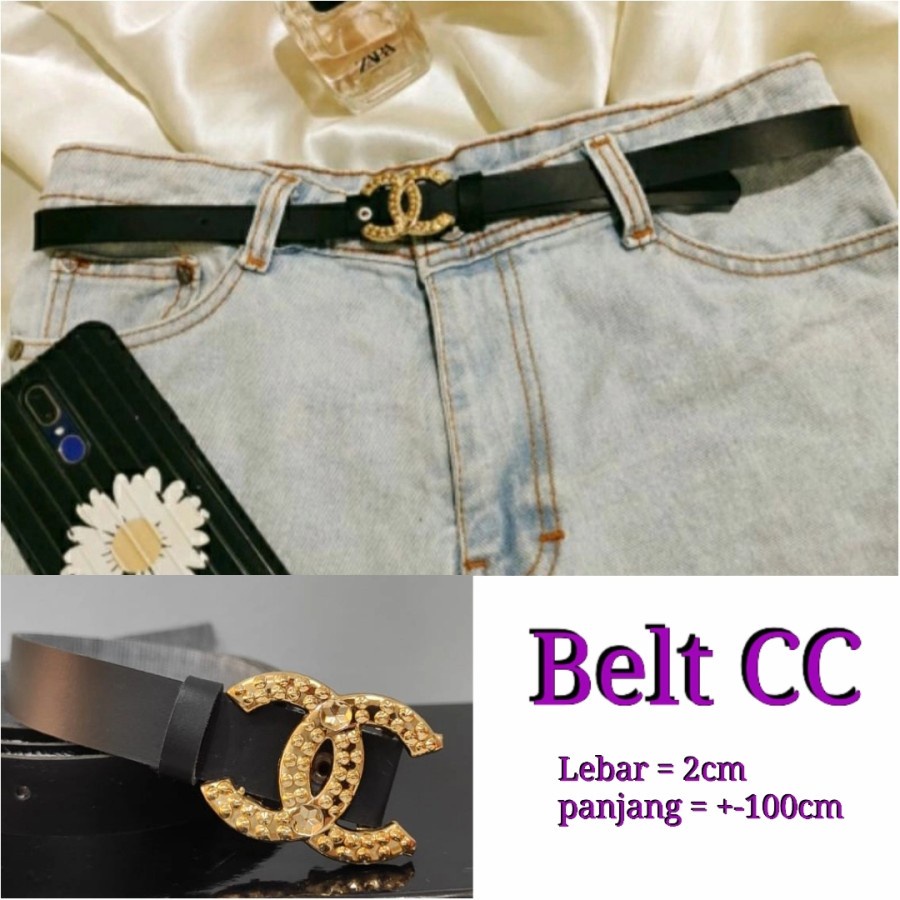 Sabuk Gesper CC Wanita Korean Ring Belt Woman