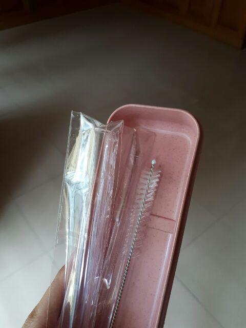 Full Set Bobba Glass Straw / Paket Sedotan Bobba Kaca