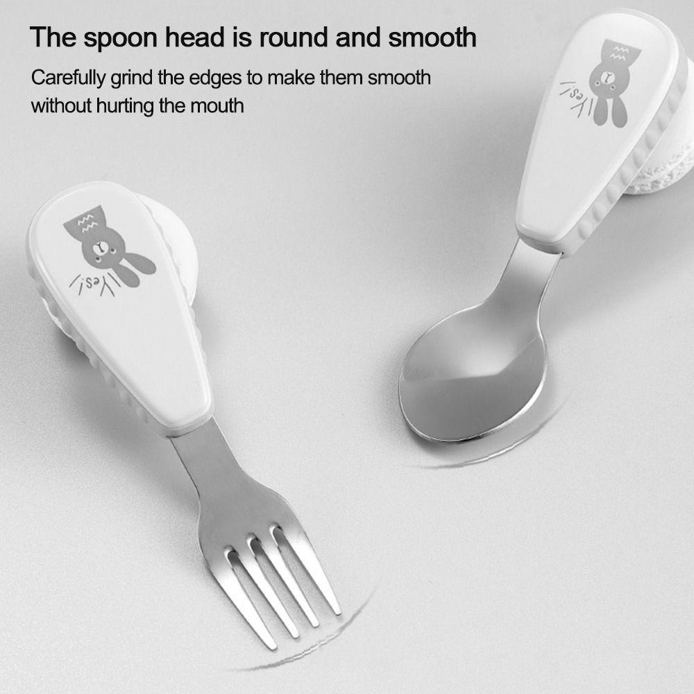 Preva Set Alat Makan Balita Dengan Kotak Penyimpanan Makan Bayi Stainless Steel Spoon Fork Set