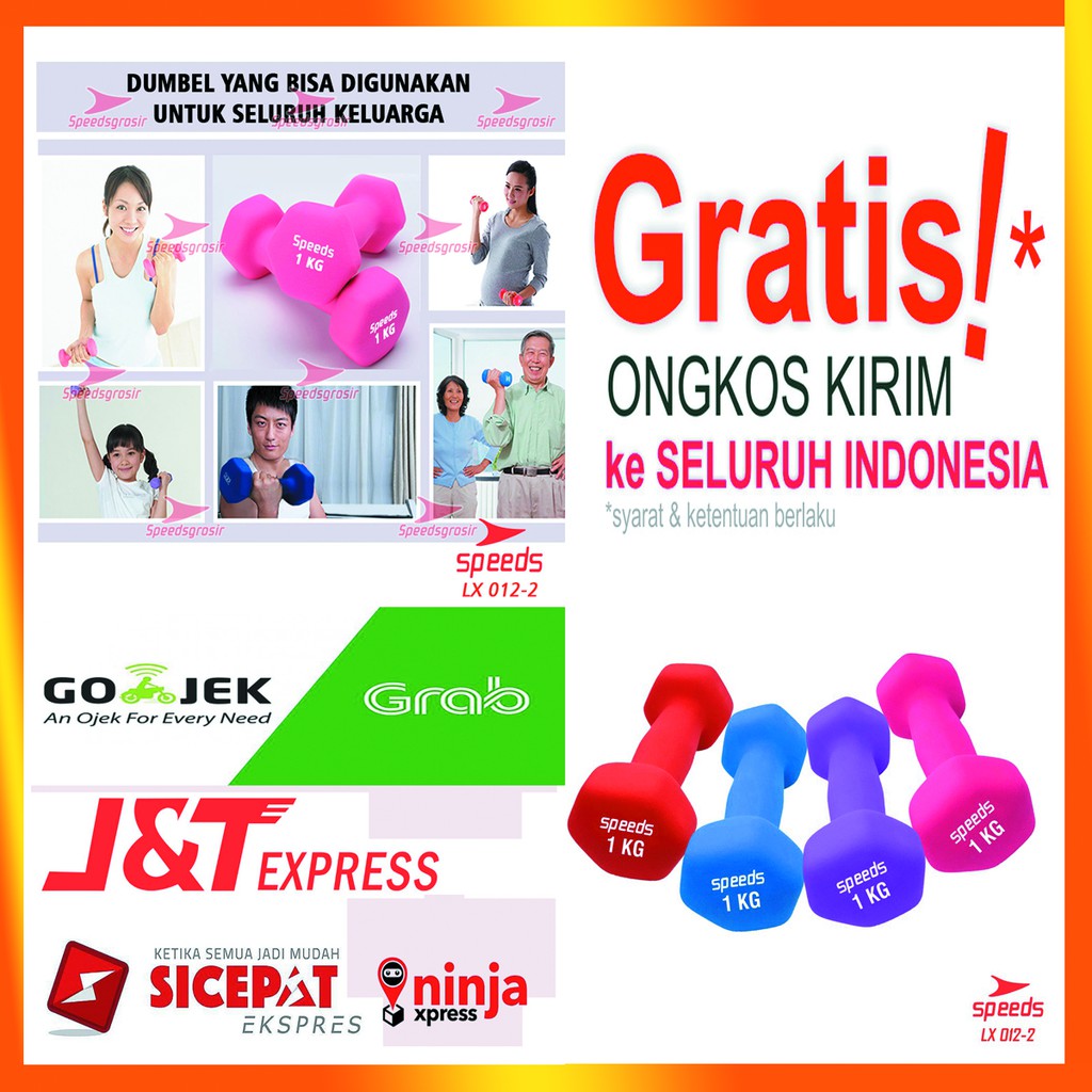 DUMBEL 1 KG / DUMBEL SPEEDS / DUMBEL SET 1 KG / BARBEL 1 KG / DUMBEL KETTLER / BARBEL ALAT GYM