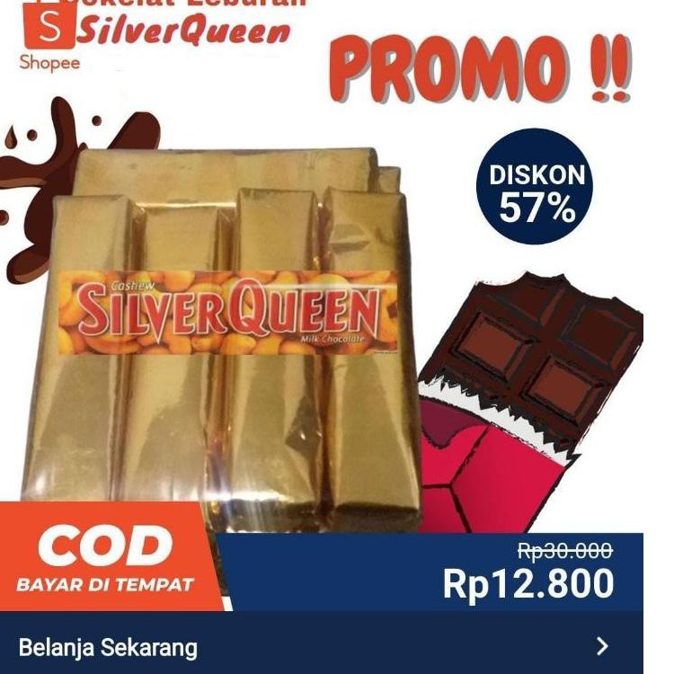 

3.3 STOK READY Coklat Silverqueen Leburan Cokelat Silver Queen Silverkuin - Coklat Batang Batangan