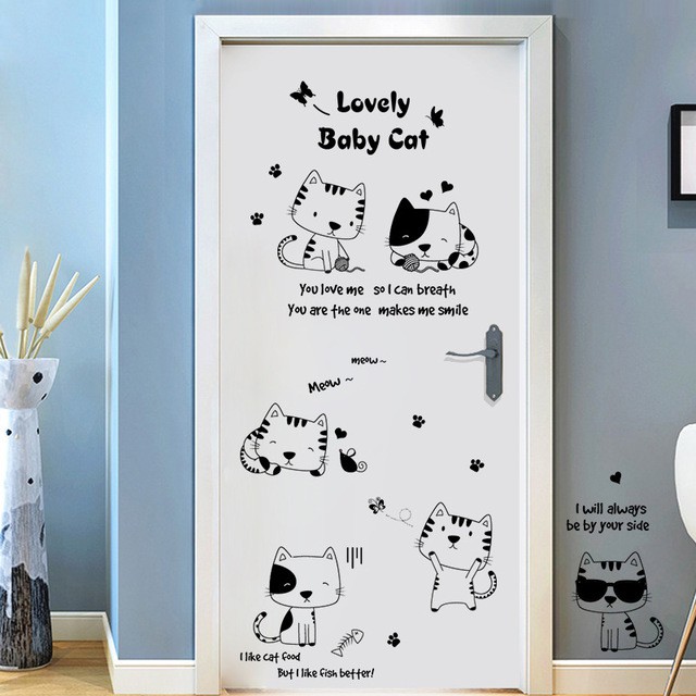 Reliza Wall Sticker LOVELY BABY CAT Kucing Stiker Dinding LDR8367