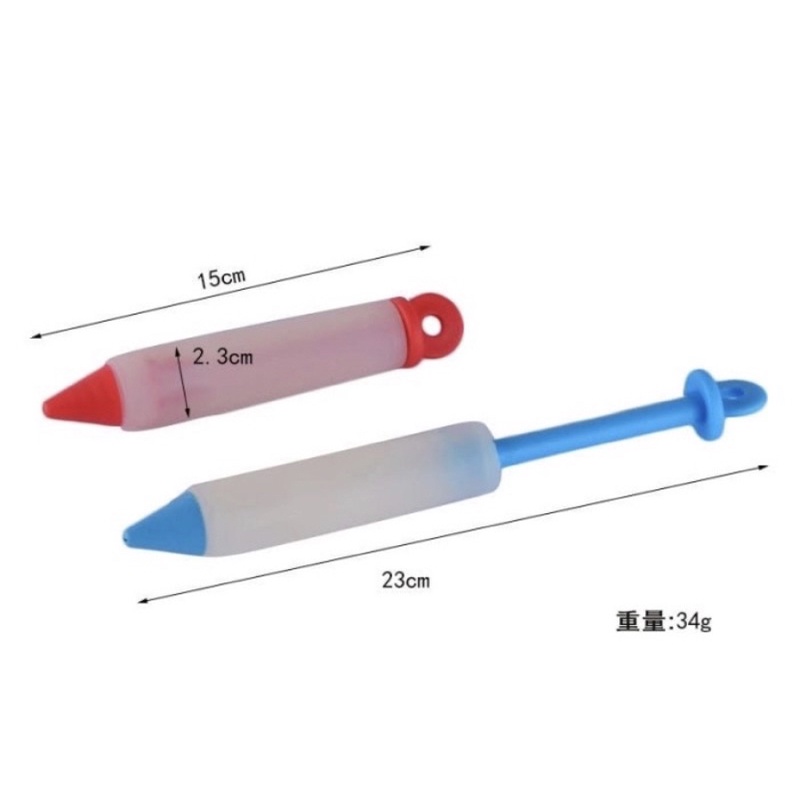 Alat Penghias Kue Silikon - Silicone Drawing Pen - Pen Penghias Dekor Cookies Bento Tool