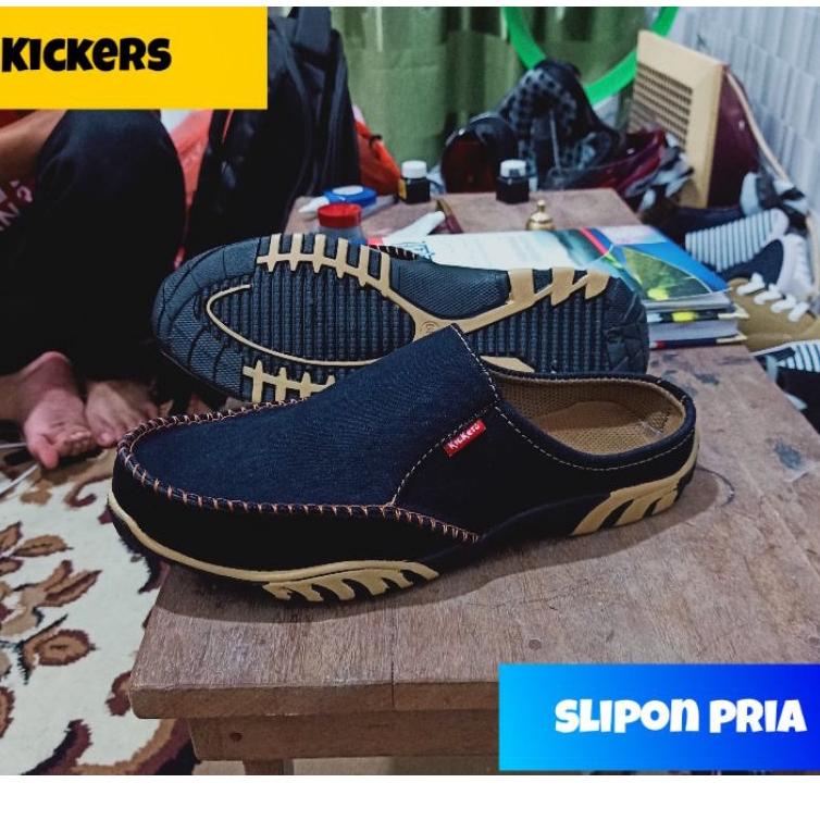 Harga Murah.. Kickers / kickers pria/sepatu pria/slop pria/kikers/sepatu slop/sepatu slop pria/slop 