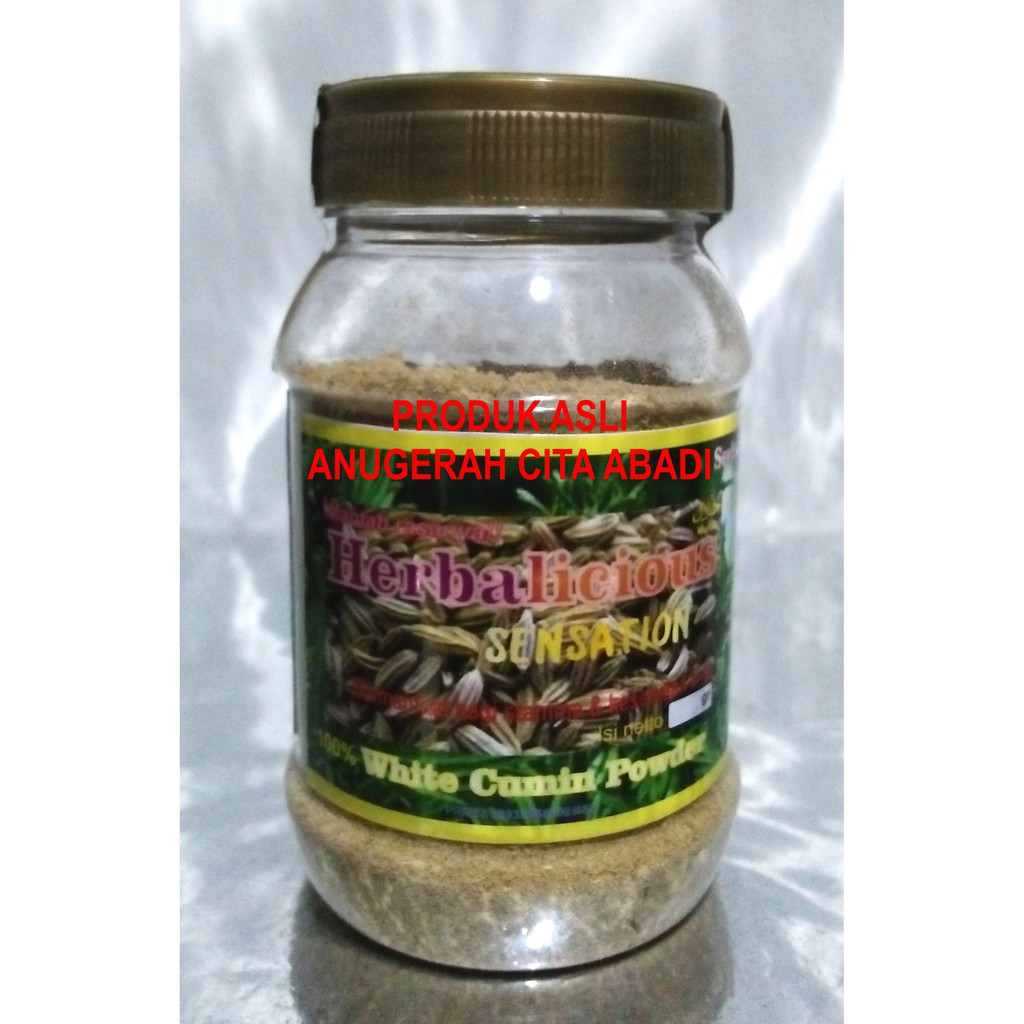 

Jinten Putih Bubuk Herbalicious Sensation Pure White Cumin Powder 250gr Toples Plastik