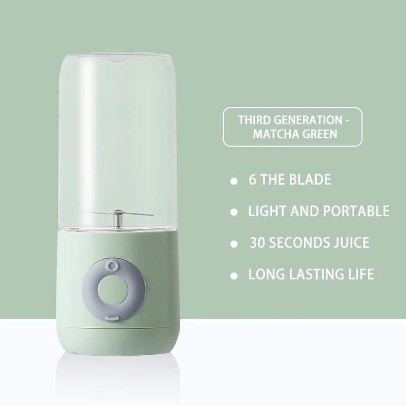 Bisa COD Blender Mixer Buah Portable Mini Juicer Cup USB Rechargeable 500ML - HAOYUNMA XHJ-118