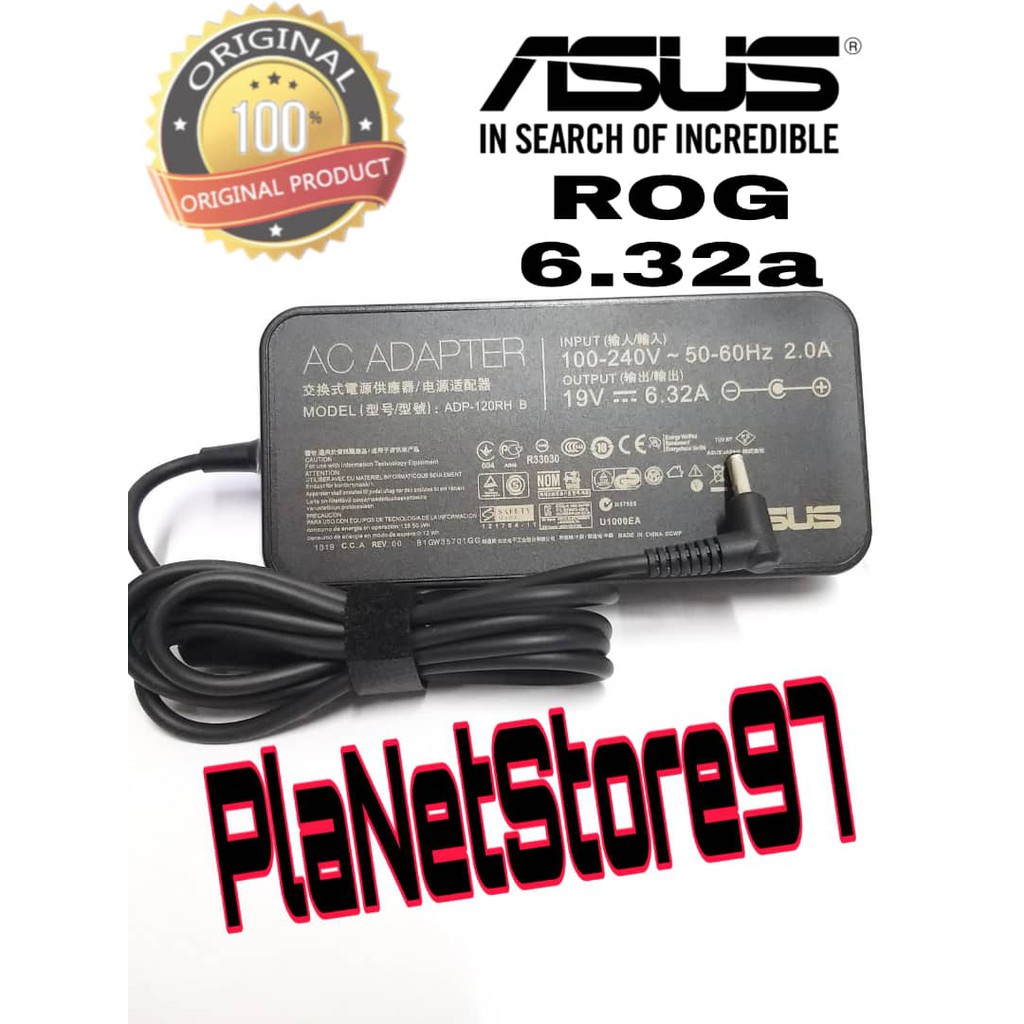 Adaptor Charger ASUS TUF Gaming FX505 FX505GD FX505GE FX505GD FX505DY FX505GM 19V 6.32A Original