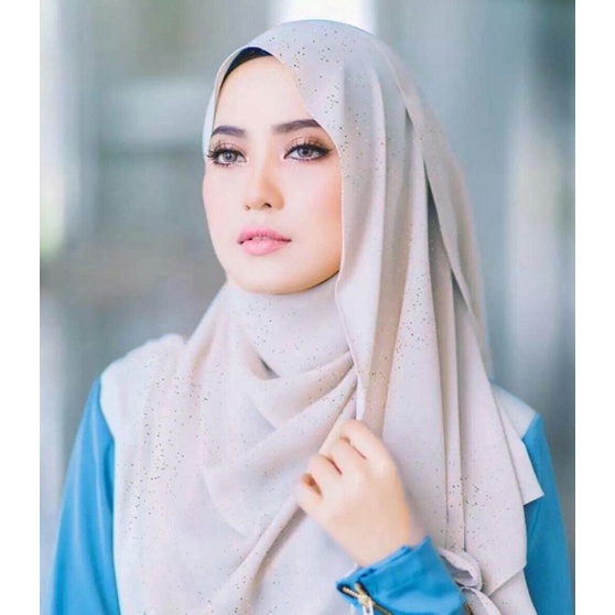 (BUY 1 GET 1) 1-20 Jilbab  Pashmina Chiffon Polos Gliter