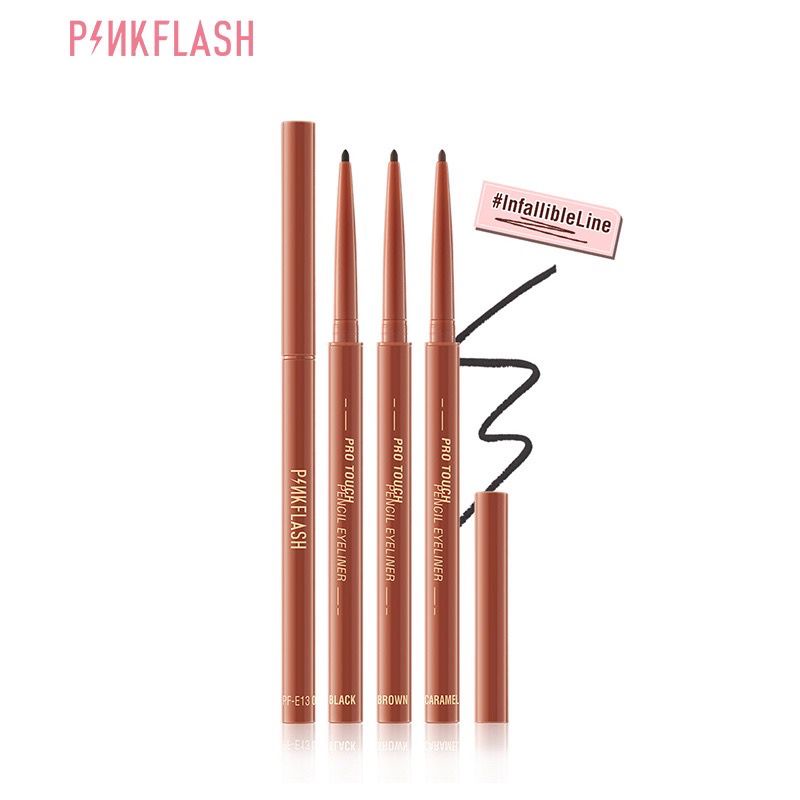 BPOM PINKFLASH #InfallibleLine Hyperfine Halus Gel Eyeliner Pensil Pigmen Tinggi Tahan Air Tahan Lama Eyeliner Pencil PFE13