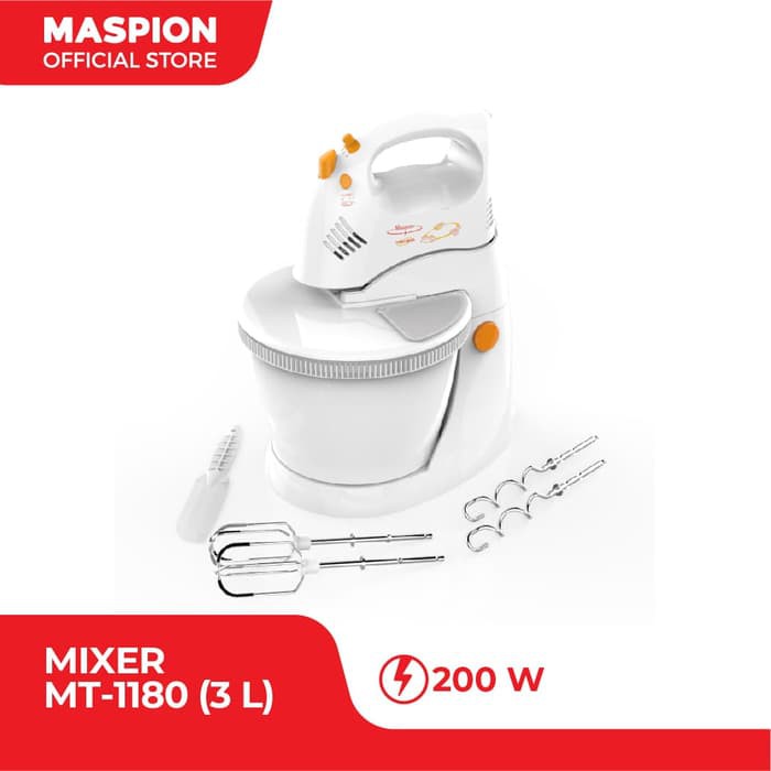 MASPION Mixer 5 Speed MT 1180 / Mixer Adonan Kue - Garansi 1 Tahun