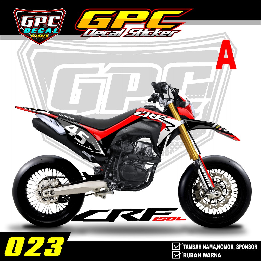 Decal Sticker CRF 150 L- Fullbody-Dekal stiker CRF 150 L minimalis GPC-023