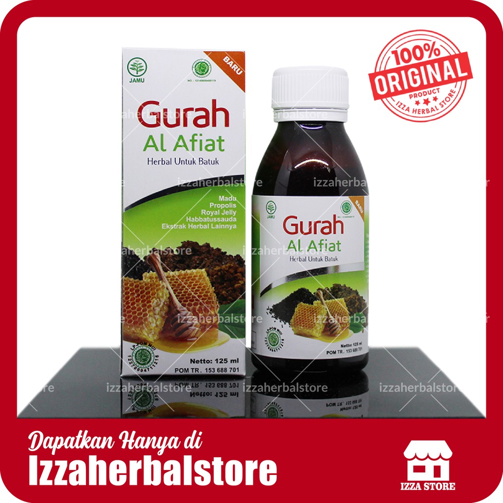 Sirup Madu GURAH Al Afiat 125 ml Original Asli Herbal Pernapasan Gurah Batuk Berdahak Izin BPOM