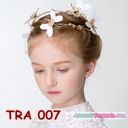 Aksesoris Bando Rambut Kupu Emas - Tiara Pesta Anak Modern - TRA 007