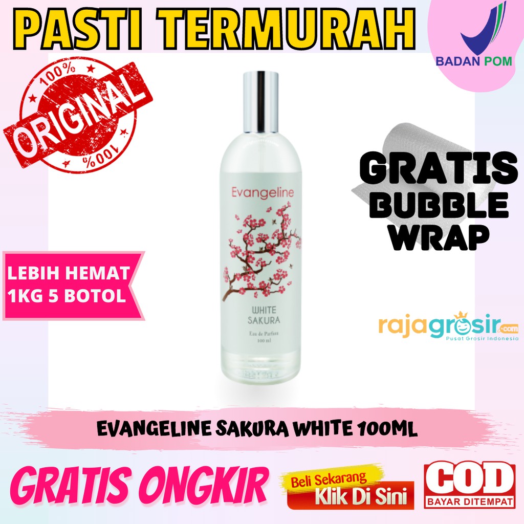 Parfum Evangeline Sakura White 100 ml edp Wanita Cewek Perempuan Viral Artis Baju Laundry Murah