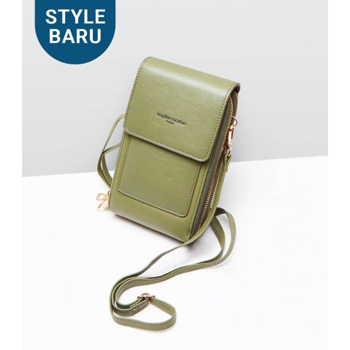 Tas Dompet Hp Wanita Sebielle Green shopie Sophie Martin Paris original promo