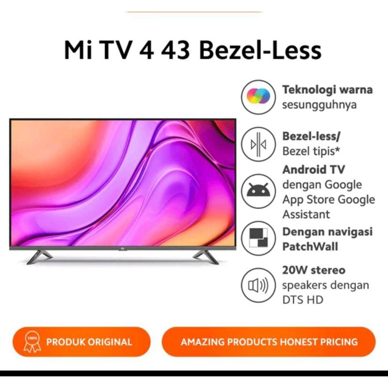 xiomi Mi TV 4 43 Bezzel Less Smart TV - Android TV