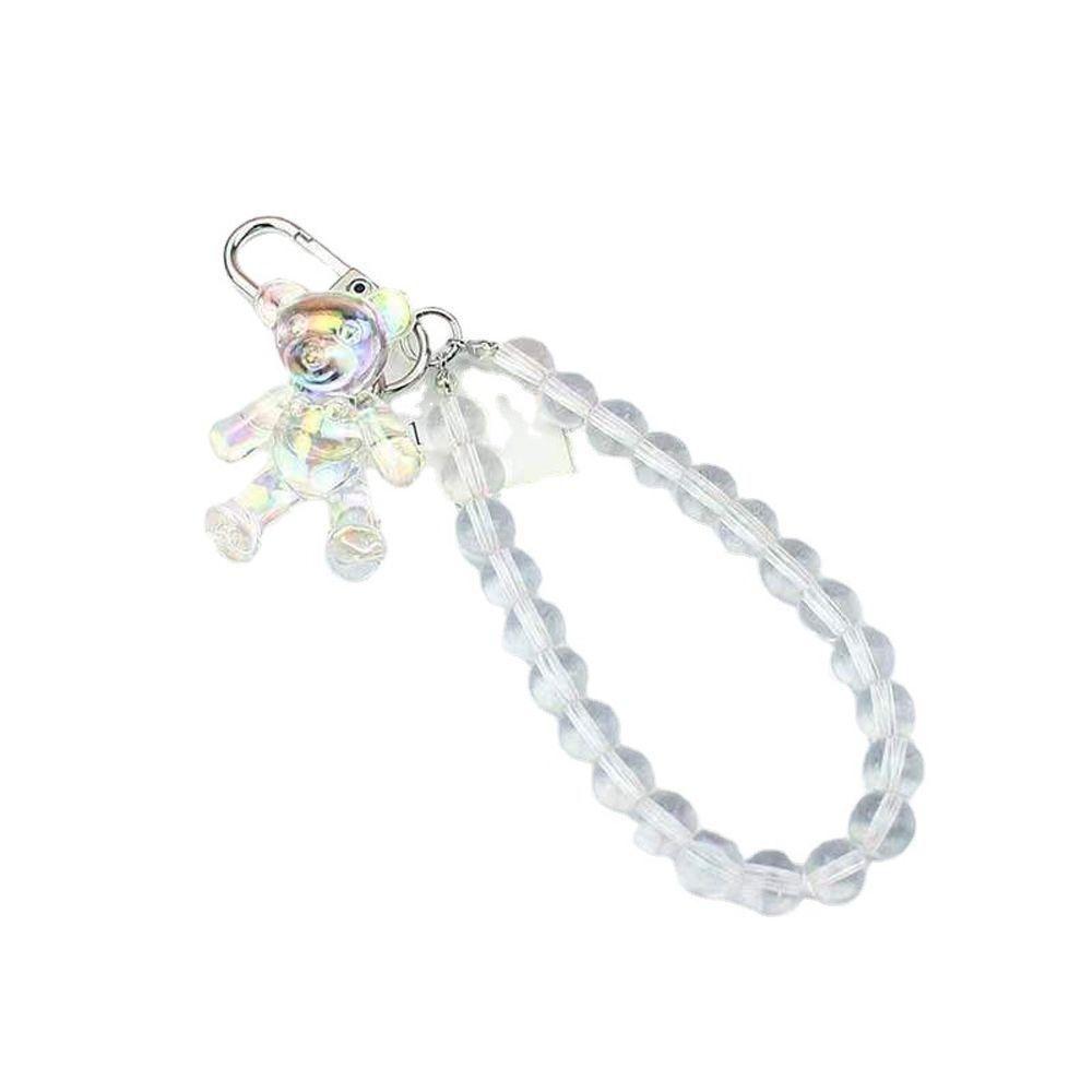 Mxbeauty Gelang Manik-Manik Fashion Gadis Kaca Mutiara Mobil Telepon Perhiasan Hadiah Kartu Liontin DIY Hiasan Dekorasi Manik-Manik Rantai Keyring