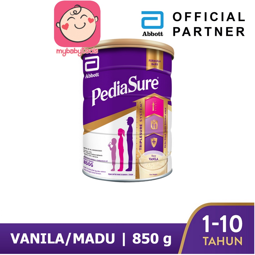 PEDIASURE TRIPLESURE VANILA MADU 850gr SUSU FORMULA PERTUMBUHAN ANAK KEMASAN BARU