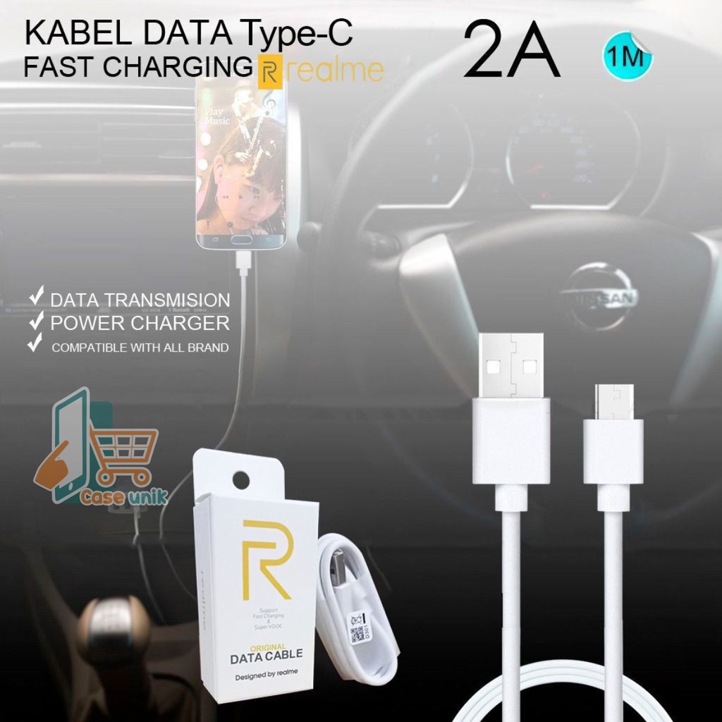 KABEL CABLE DATA ORIGINAL REALME FAST CHARGING 2A TIPE C USB REALME 6 6PRO 7 7PRO 8 8PRO SUPOORT VOOC CS3650