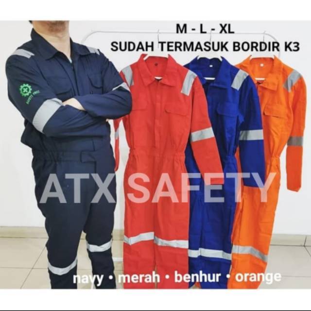 Wearpack Terusan / Baju Safety Jumpsuit / Wearpak / Werpak ATX