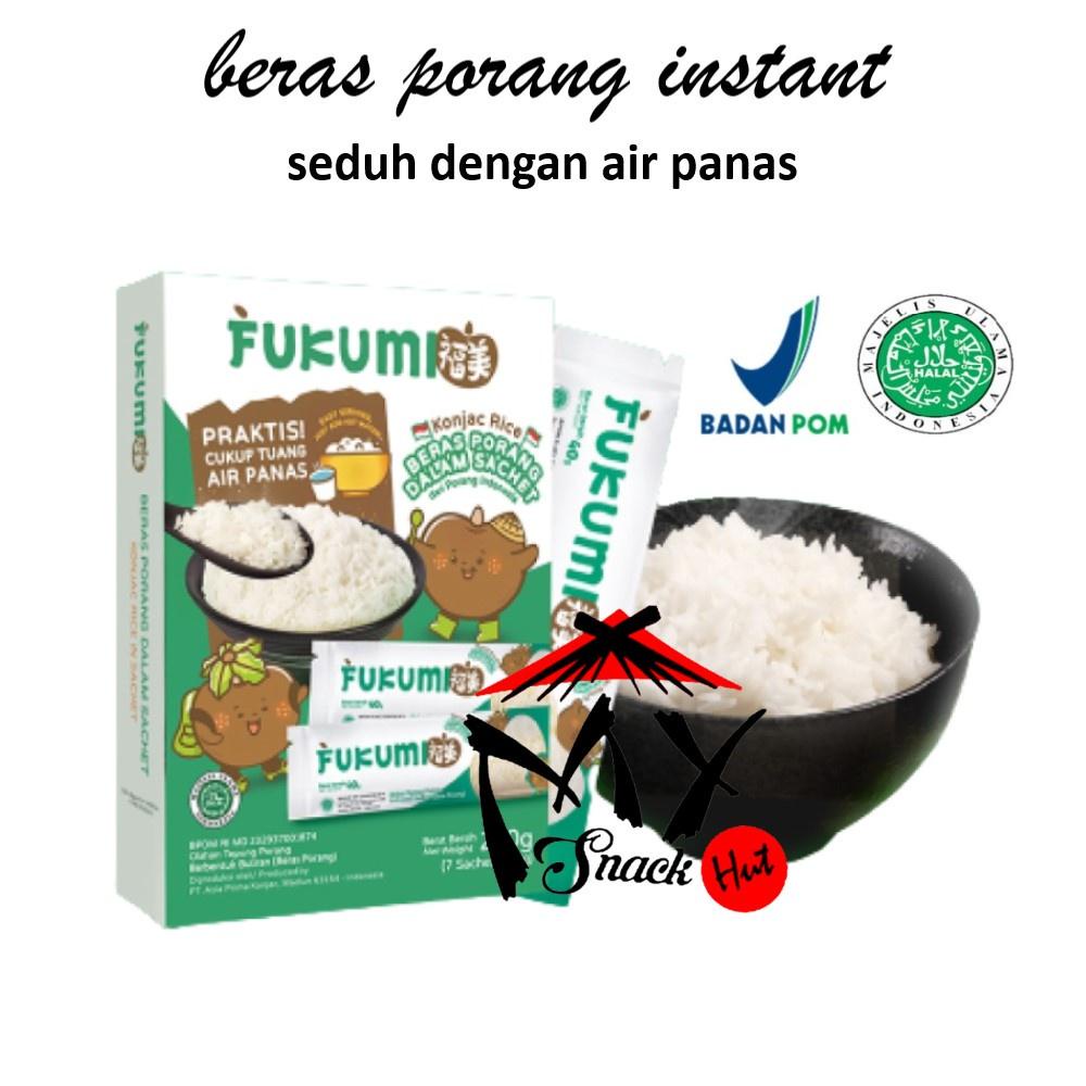 

FUKUMI BERAS PORANG 40GR - KONJAC RICE INSTANT SEDUH TAMBAH AIR PANAS - BERAS TRAVELING CAMPING INSTAN Berkualitas