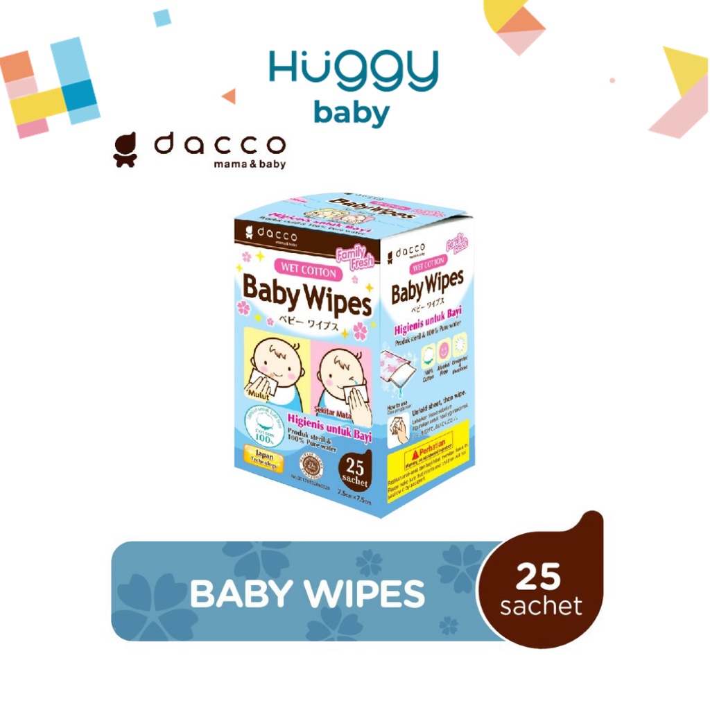 Dacco Baby Wipes | Tisu Kapas Basah Bayi