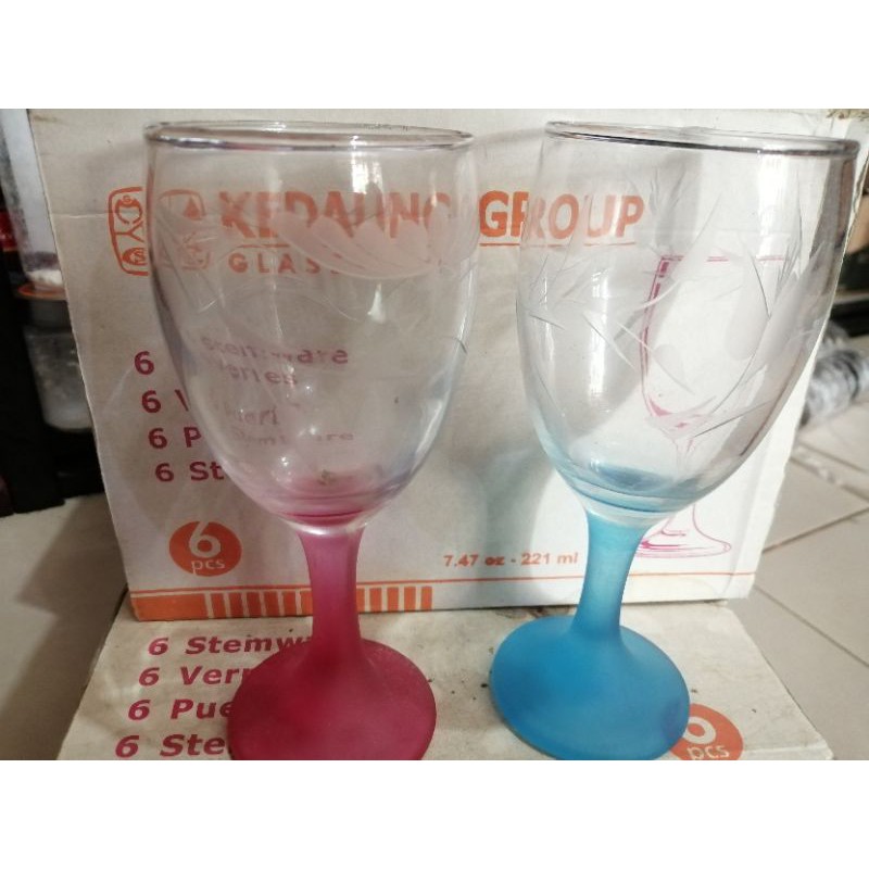 Kedaung Set Gelas Kaki Glassware 6Pcs
