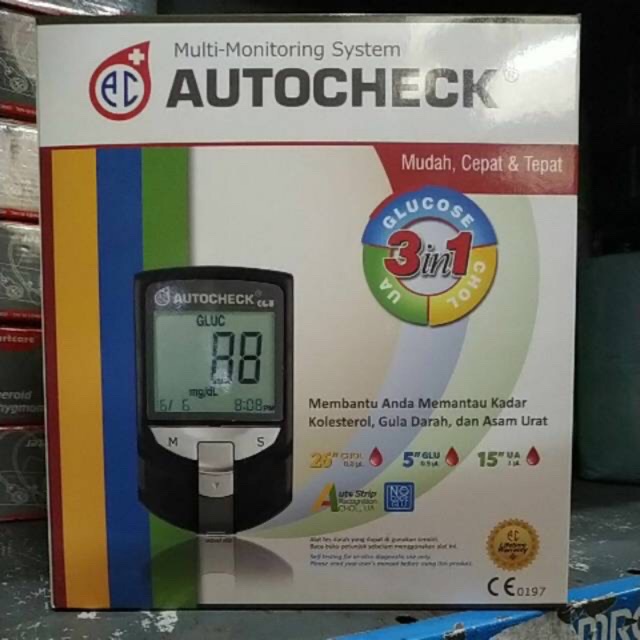 Alat Autocheck 3in1 / Alat Tes Gula Cholesterol Autocheck