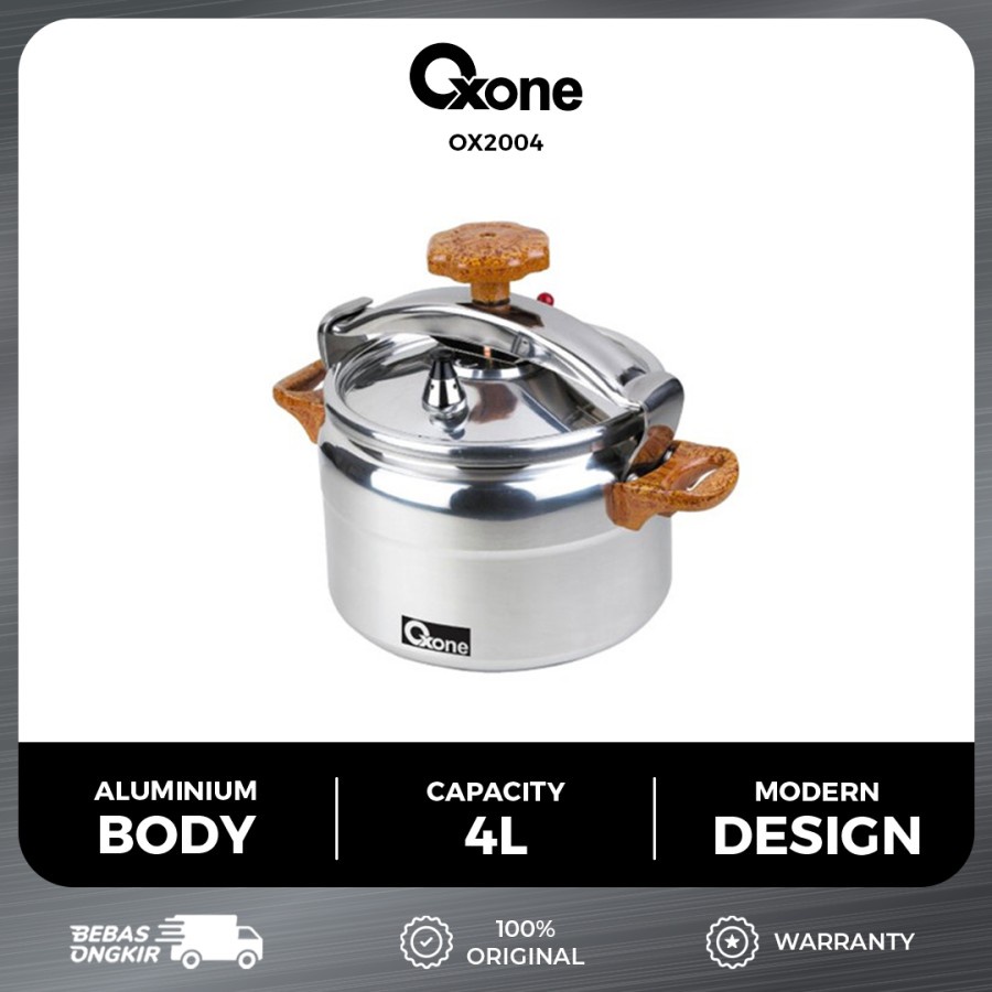 Panci Presto Oxone OX 2004 4 Liter Alupress Oxone 2004 Pressure Cooker Panci Oxone Panci Alumunium
