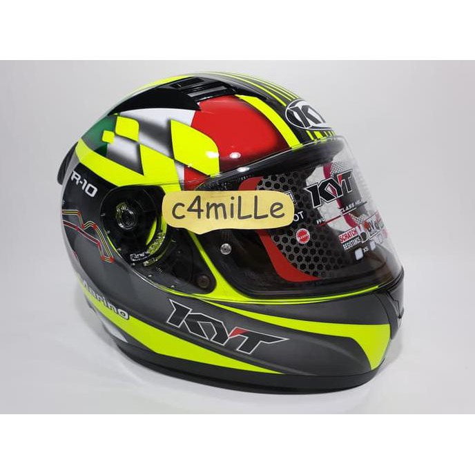 PRODUK BAGUS HELM KYT R10 FLAT VISOR SAN MARINO CIRCUIT FULL FACE MURAH