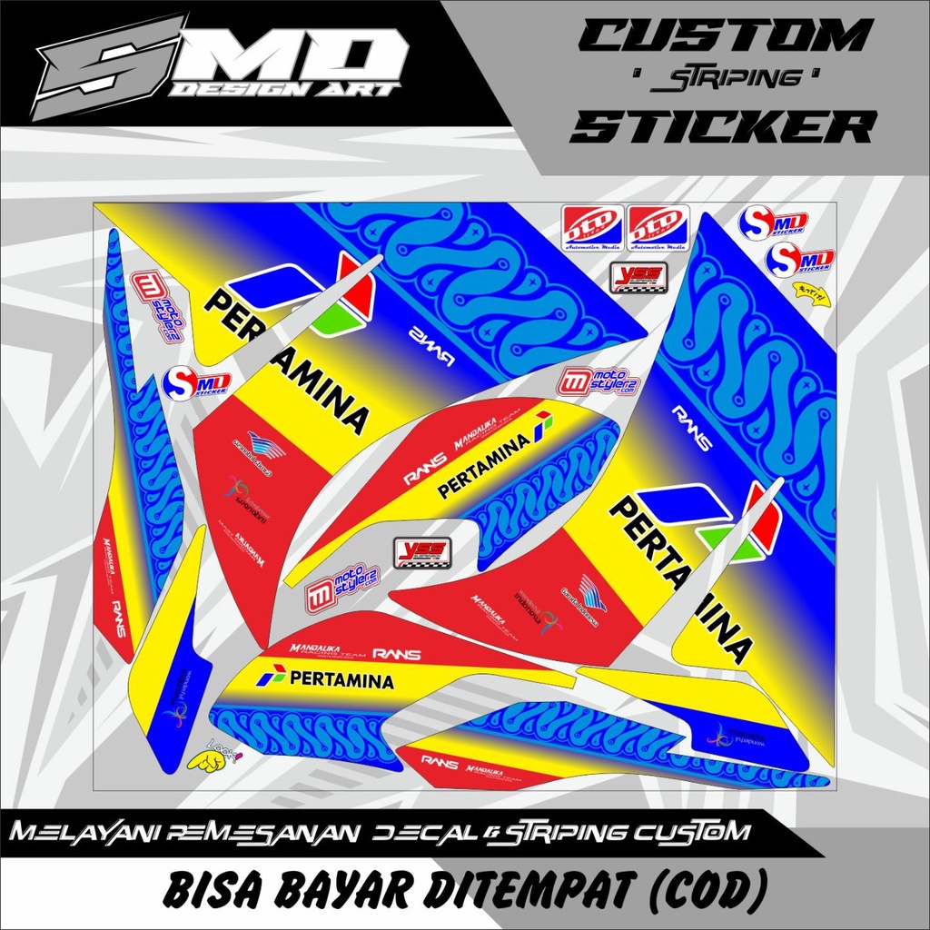 STRIPING STICKER VARIASI CBR K45A LOKAL 2015 MANDALIKA