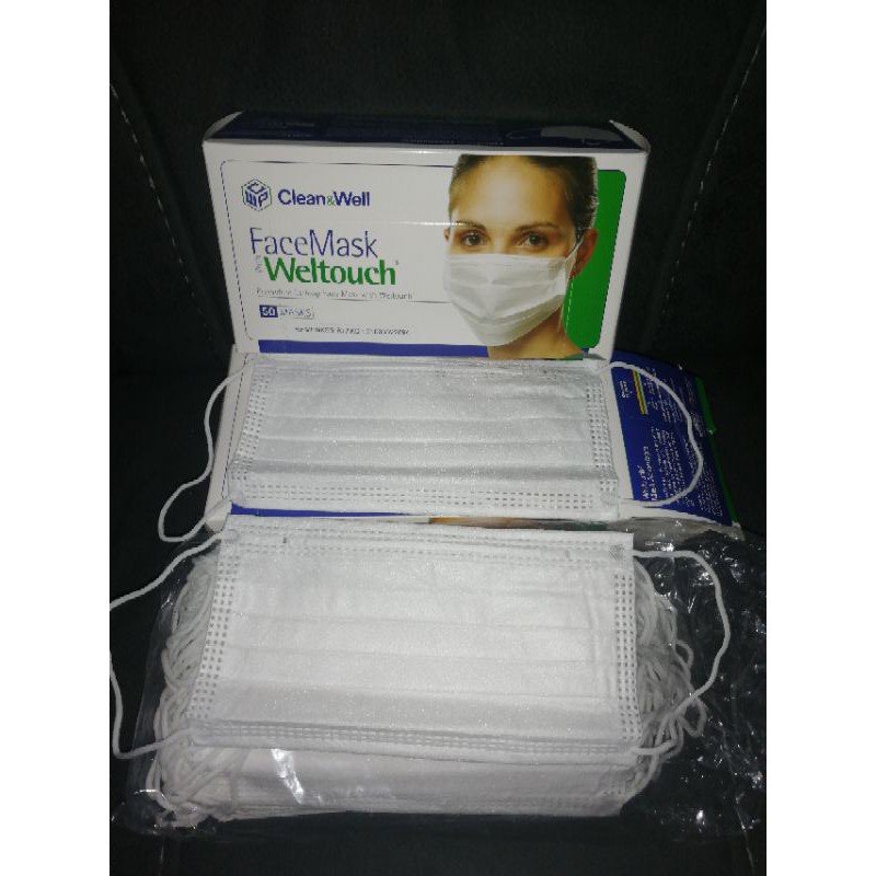 Masker medis surgical White welltouch kemenkes RI  @50 pcs