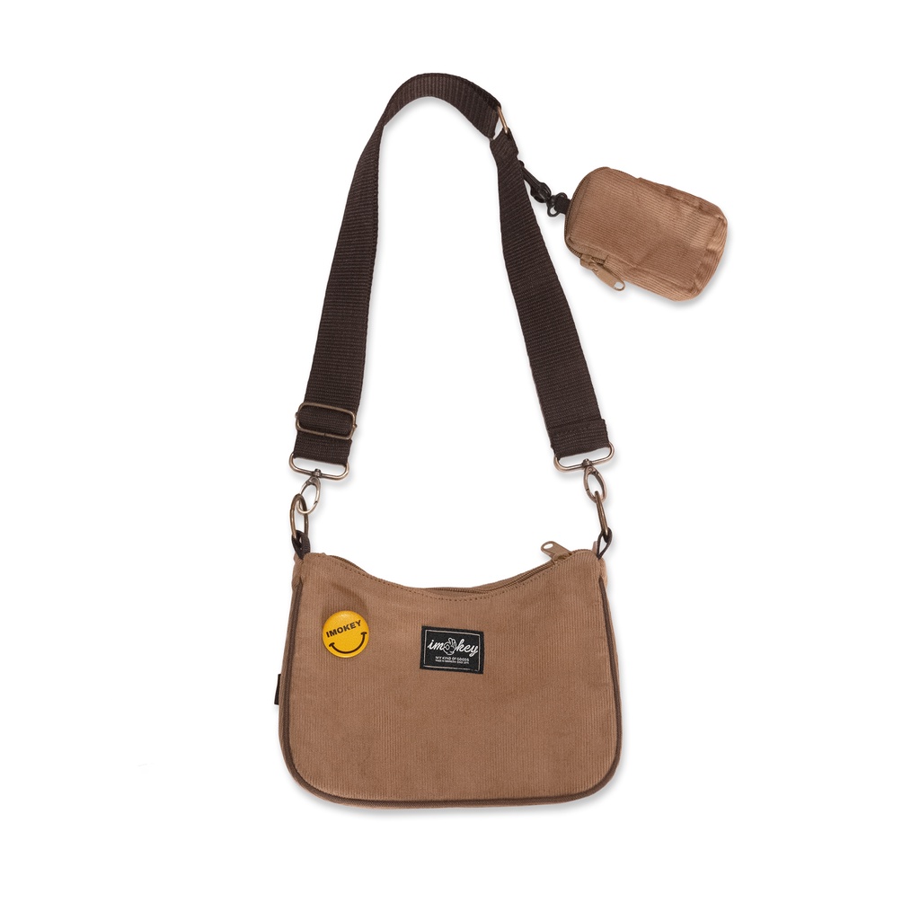 Imokey Steady: Corduroy Sling-Shoulder Bag - Tas Selempang