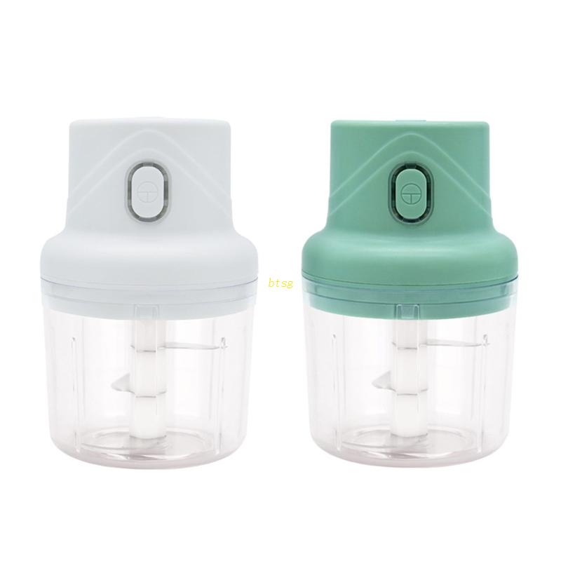 Btsg Food Processor Elektrik Mini Wireless 250ML Untuk Bawang Putih / Sayuran