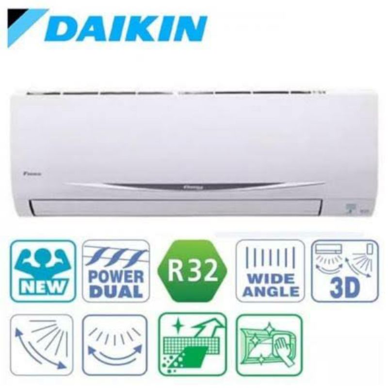 AC DAIKIN FTC 15 NV THAILAND AC 1/2 PK FREON R32