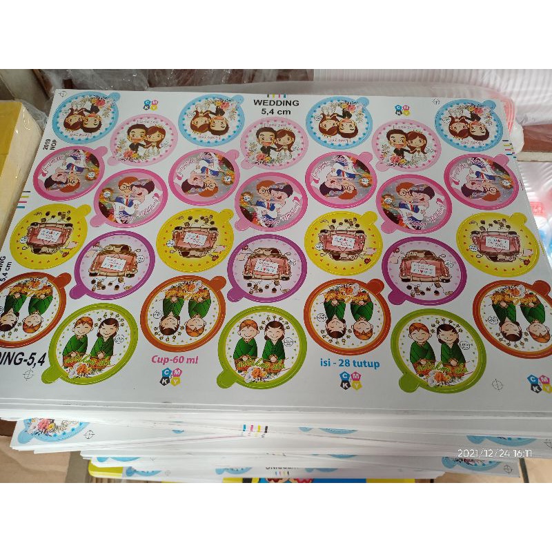 

500 lembar tutup cup es krim 4,9 cm / 5,4 cm / 6 cm / 6,5 cm