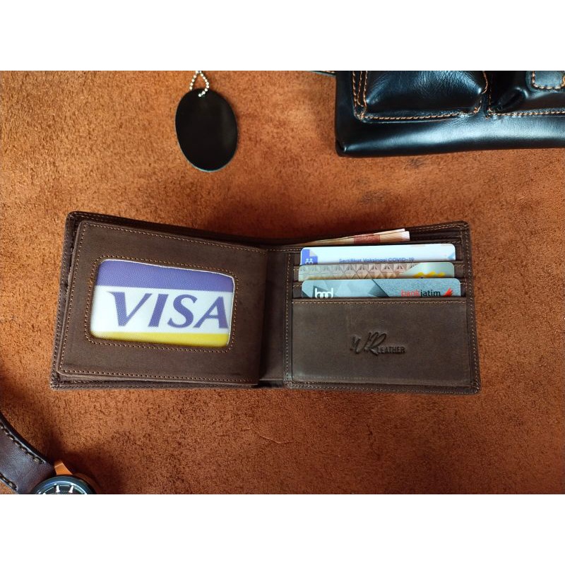 Dompet pria Wr.Leather full kulit sapi asli crazy horse