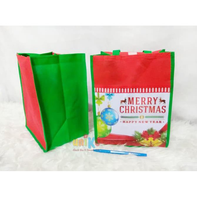 

(READY COD) Tas spunbond NK Natal Souvenir goodie bag Christmas hamper Goody MURAH BERGARANSI