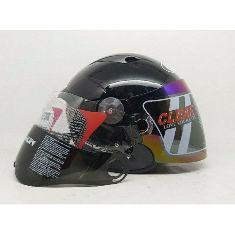 HELM KYT 2 VISION BLAK MET PAKET GANTENG