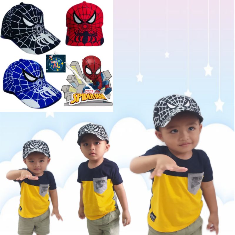 TOPI ANAK KARAKTER/SPIDERMAN/BOBOIBOY/AVENGER/topi spiderman anak laki laki/baju spiderman anak laki laki/sepatu spiderman anak laki laki/topi anak spiderman cowok/spiderman anak/Topi Basebal Anak