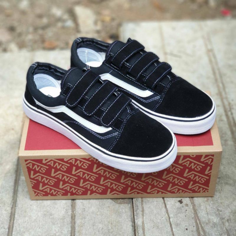 Sepatu Vans Oldskool Velcro. Ukuran 36-43. Grade Ori