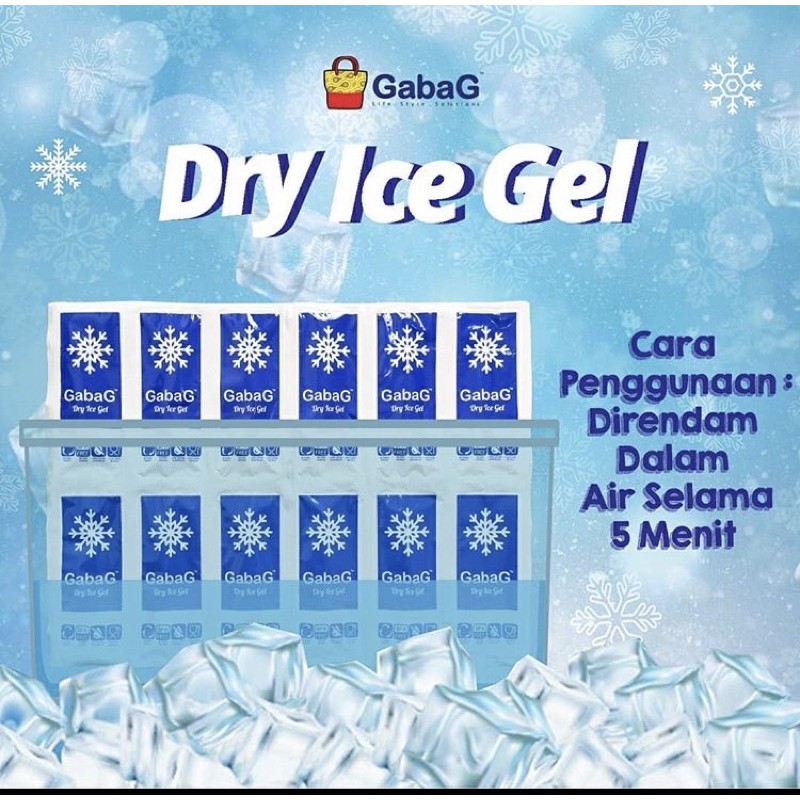 Gabag DRY ICE GEL - Thermafreeze - Ice Gel 1 Lembar isi 12 pcs