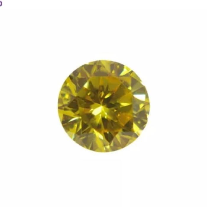 5 butir Yellow Cubic Zirconia 1.75 MM A5 Quality Yellow Diamond Tabur