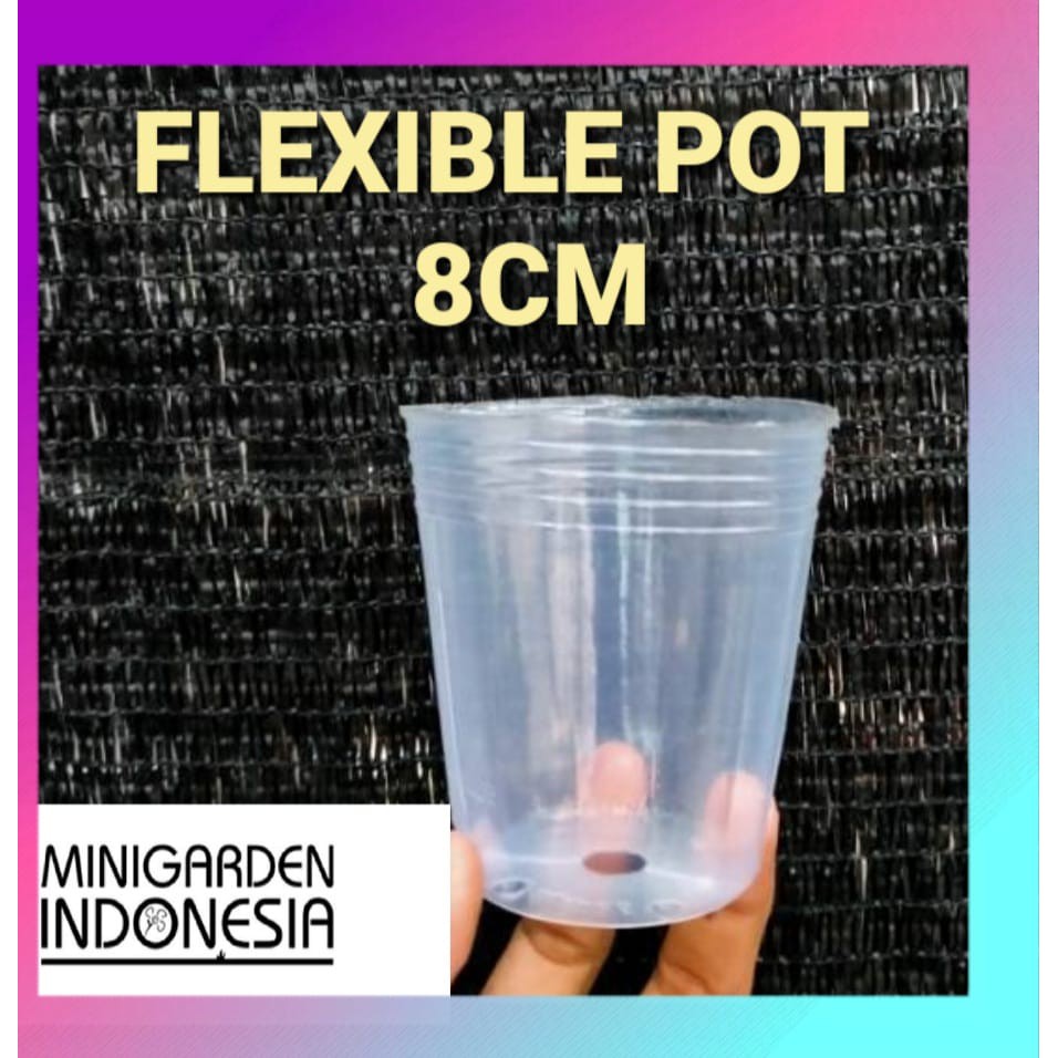 SOFTPOT FLEXIBLE POT 8CM seedling pot Media Tanam Bunga Anggrek Kaktus orchid fleksibel pot 2,5 inch