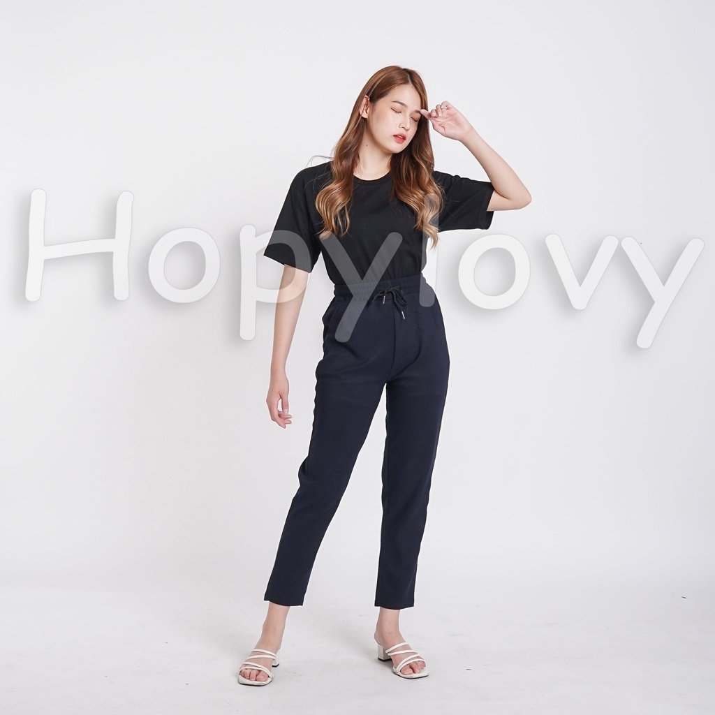 HOPYLOVY JUMBO Celana Panjang Baggy Pants Wanita Bahan Spandek Korea Kavia