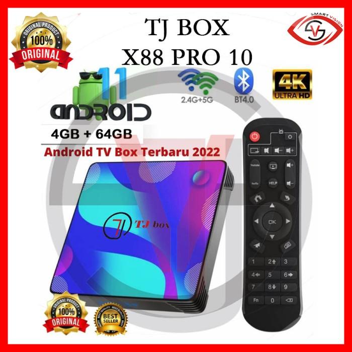 Android Tv Box X88 Pro 10 New Android 11.0 RAM 4GB ROM 64GB RK3318