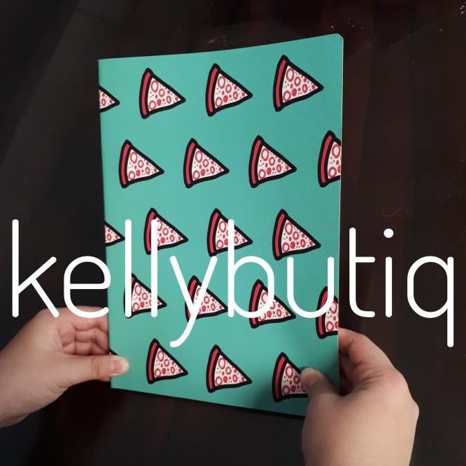 

jual Pizza Green Korean Ruled Book Buku Tulis Catatan Jahit Benang