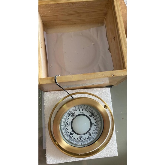 KOMPAS KAPAL KUNINGAN / BRASS MARINE COMPASS BOX MADE IN CHINA 4 inch 6 inch IMPA