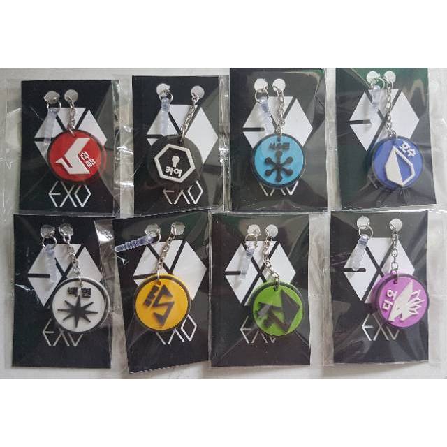 exo strap pluggy gantungan hp exo logo member kpop