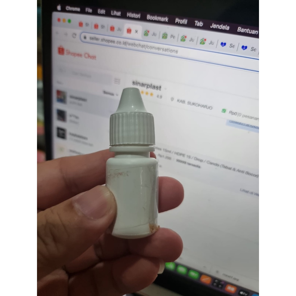 Botol Tetes 15ml / HDPE 15 / Drop / Cendo (Tebal &amp; Anti Bocor)
